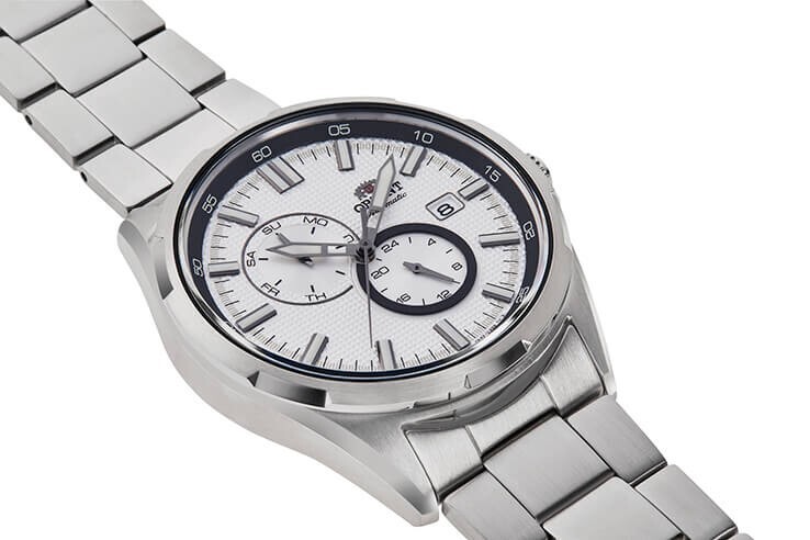 Pre-owned Orient Defender Day Date Sports Automatic Watch White Dial Ak0603s Made In Japan