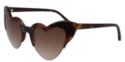 NEW Draper James DJ 7012 215 Tortoise Heart Shaped Sunglasses with Brown Lenses