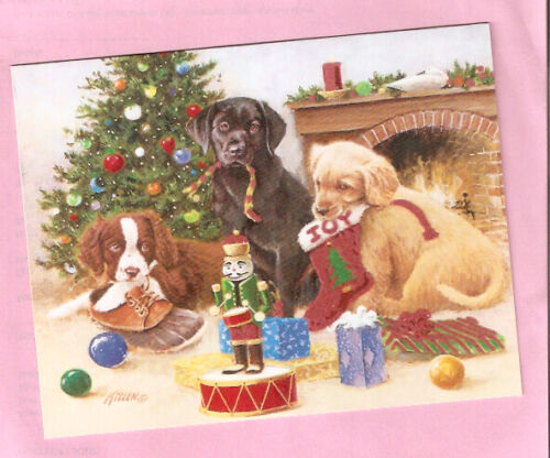 English Springer Spaniel Labrador Golden Retriever Christmas Cards Box 18 Lang