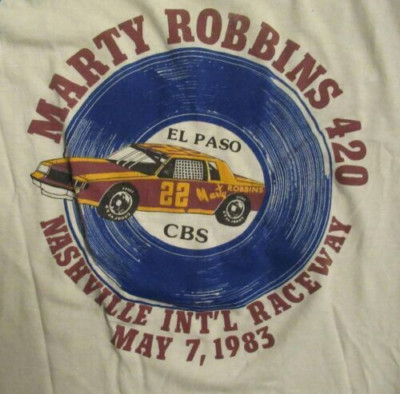 VTG MARTY ROBBINS 420 RACING NASHVILLE Shirt Classic White