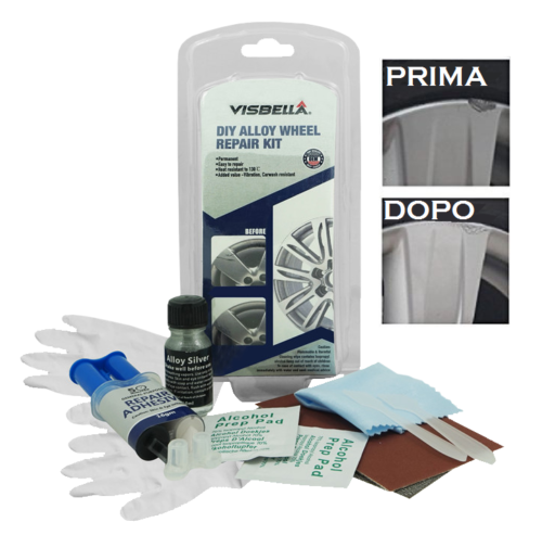 Kit Riparazione Ripara Ritocco Cerchi In Lega Auto Moto Recupero Cerchi Graffi