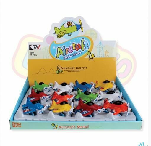 Set 12 Pezzi Modellini Metallo Aerei Die Cast 10cm Retrocarica Giocattolo sar
