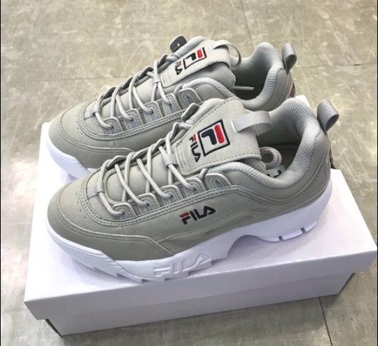 FILA 17FW DISRUPTOR II SUEDE GREY FS1HTZ3078X UNISEX SHOES US SZ 4-11
