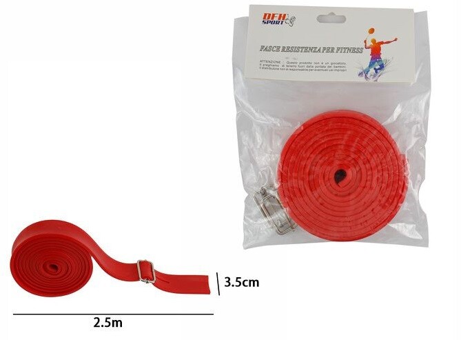 Fascia Banda Elastica Di Resistenza Per Fitness Elastici 2,5mtx3,5cm dfh