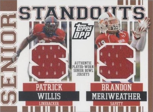 2007 Topps Draft Picks and Prospects (DPP) Brandon Meriweather Patrick Willis #SSCR-WME