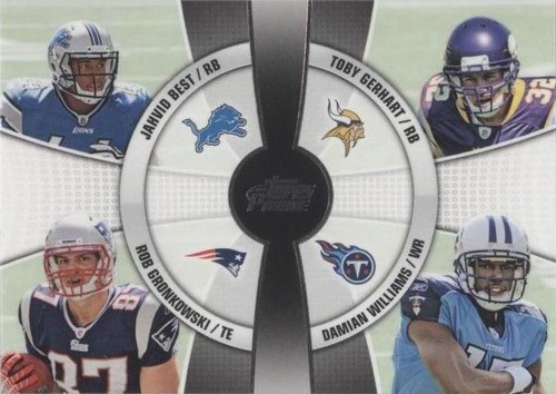 2010 Topps Prime Damian Williams Jahvid Best Rob Gronkowski #4Q-15