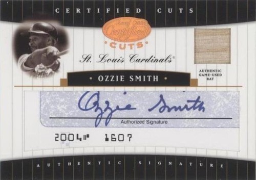 2012 Prime Cuts Significant Signatures #40 Ozzie Smith AUTOGRAPH
