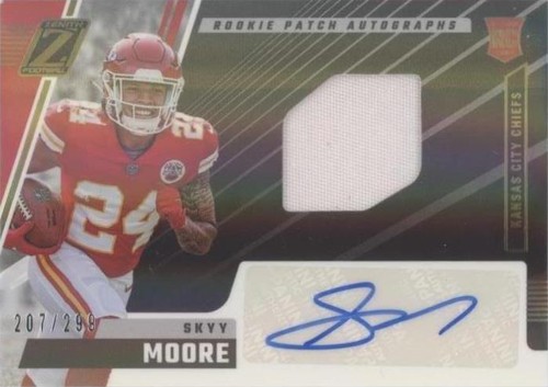2022 Zenith SKYY MOORE RED ZONE Rookie Card #124 Kansas City 2022 Zenith SKYY MOORE RED ZONE Rookie Card #124 Kansas City
