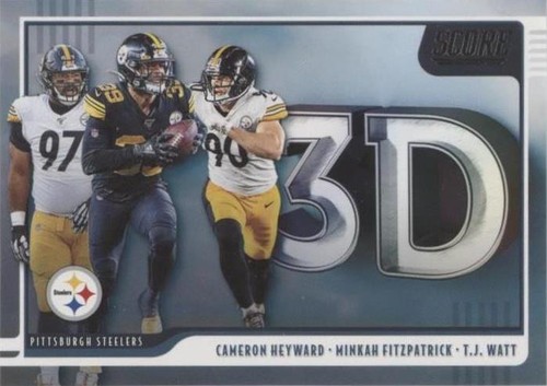 2020 Score Cameron Heyward Minkah Fitzpatrick T.J. Watt #3D-TMC
