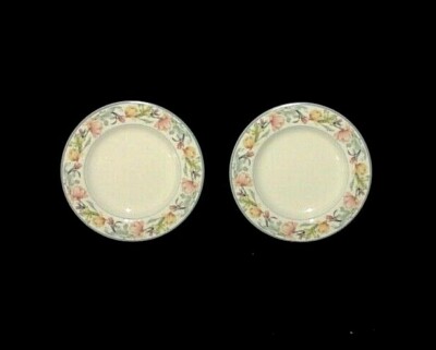 ~NEW~ LOT OF 2 GORHAM TOWN & COUNTRY ASHLEY 6 1/4'' BREAD PLATE FLORAL 1 EA/2 AV