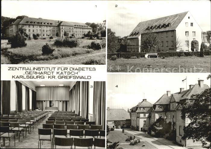 42599907 Karlsburg Greifswald Zentralinstitut Diabetes Gerhardt Katsch Verwaltun