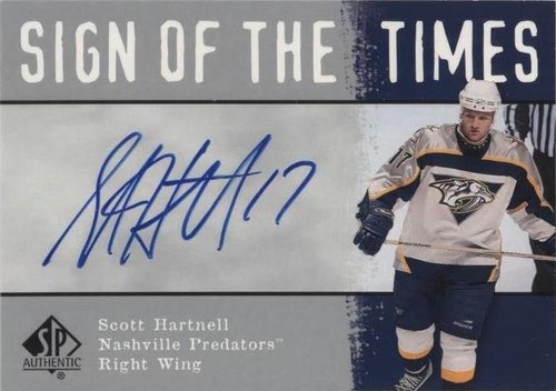 2000-01 SP Authentic - Scott Hartnell #SH
