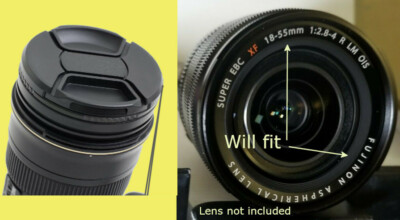 LENS CAP to Camera FUJIFILM X-A2 XA2 X-E1 XE1 X-E2 XE2 X-T1 X-T10 w/lens 18-55mm