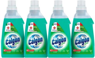 4pz Calgon Gel Disinfettante Anticalcare+ Hygiene per la Lavatrice 1,5L