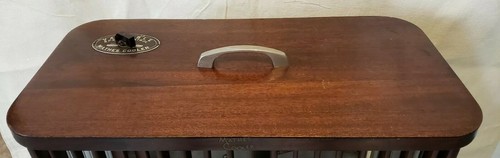 Vintage Electric Fan Mathes Cooler 4-LEG RARE Metal ADJUSTABLE WOOD VANE LOUVERS