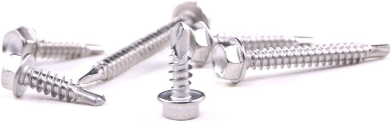 410 Stainless Steel #10 Hex Washer Head Self Drilling Sheet Metal Tek Screws Ass