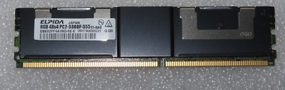 ELPIDA 8GB 4RX4 PC2 5300F-555 SERVER MEMORY EBE82FF4A1RQ-6E-E I4-5