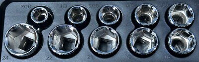 Dewalt Double Set 20 Pc 1/2  Sockets. SAE Set And Metric Set (organizer Not Incl