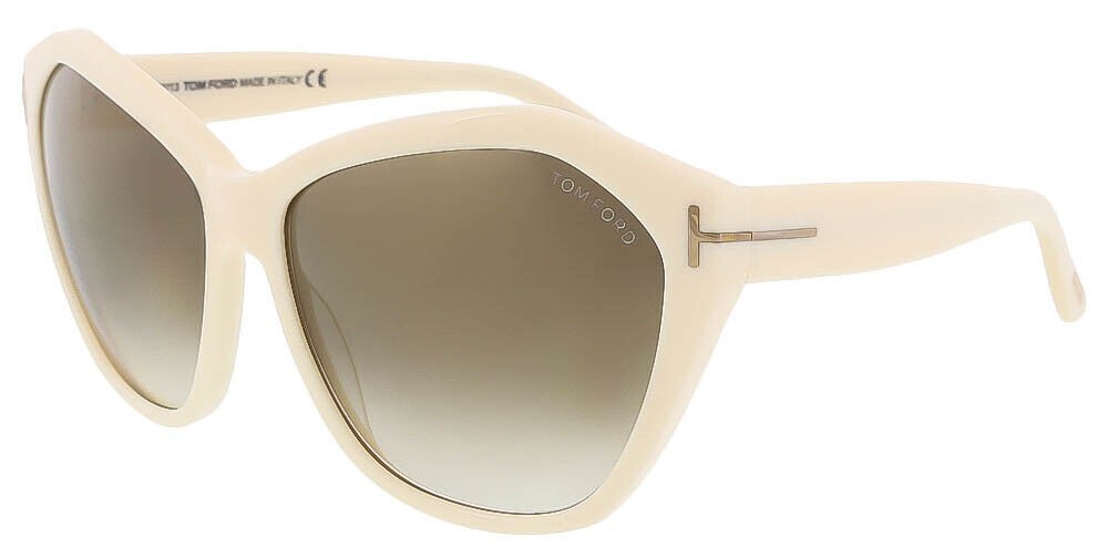 Pre-owned Tom Ford Brand  Sunglasses Angelina Ft 0317 25g Ivory/brown Gradient