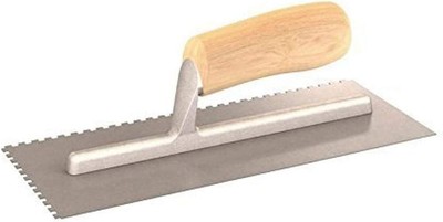 Bon Tool 14-221 Notched Trowel - Wood Handle, 3/8'' x 3/8'' Square Notch