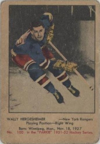 1951-52 Parkhurst - Wally Hergesheimer #100