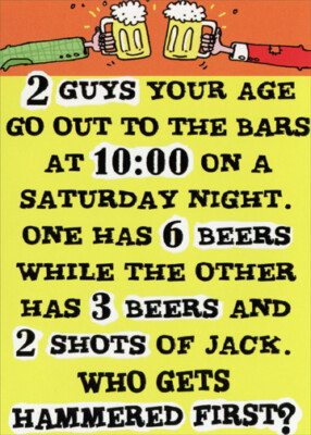 Recycled Paper Greetings Two Guys Funny / Humorous Birthday Card