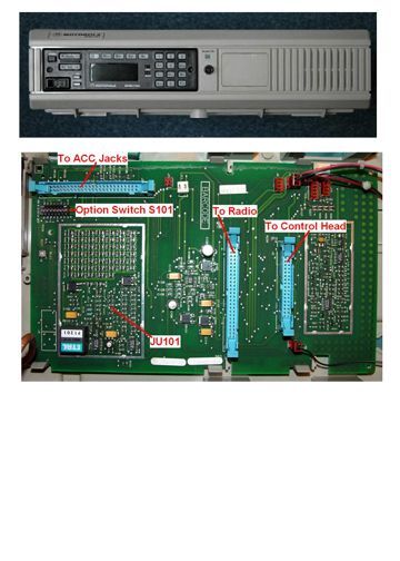 Motorola Spectra interface board TRN7391A, Tone Remote Control board, with cable
