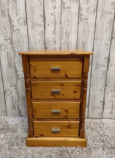Solid Pine Tallboy Chest Of Drawers Used Furniture In Pinchbeck