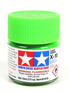Tamiya 81515 Acrylique Modèle Peinture X-15 Vert Clair 10ml Pot T48 Après