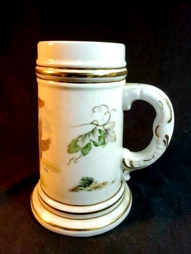 German Porcelain Lithophane Beer Stein w Ducks