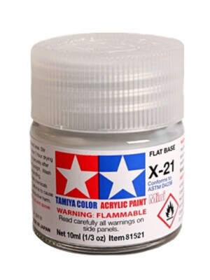 Tamiya 81521- Acrylique Modèle Peinture X-21 Plat Base 10ml Pot T48 après GB