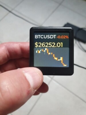 Crypto Coin & Stock Ticker Tracker Real Time Data Weather Station Pictures Black