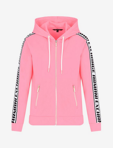 $110 Armani Exchange Women's, Logo Tape Full Zip Hooded