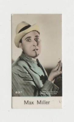 Max Miller vintage 1930s De Beukelaer Film Stars SMALL Trading Card #837