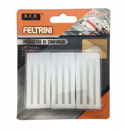 Set 3 Pezzi Fermaporta Ferma Porta In Plastica Bianca dfh