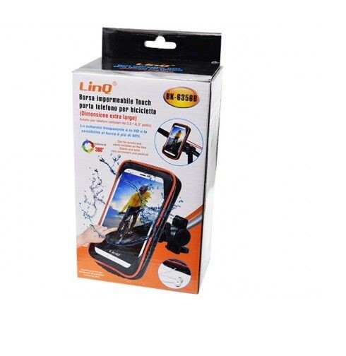 Borsa Custodia Impermeabile Touch Supporto Bici Per Smartphone Linq Bk-6356b