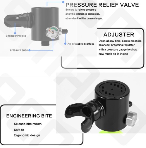 SMACO Two Oxygen Cylinder Mini Scuba Diving Equipment Spare Air Tank Oxygen Tank