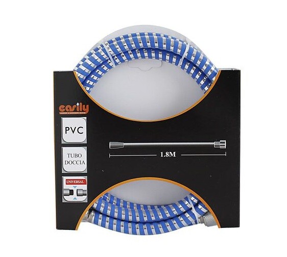 Tubo Laccio Flessibile Doccia 1,8 Metri Laccio Pvc Rivestimento Blu dfh