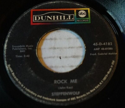 Steppenwolf Rock Me Jupiter Child 1968 V7'' Record 45 Rpm Vg/Vg Classic Rock