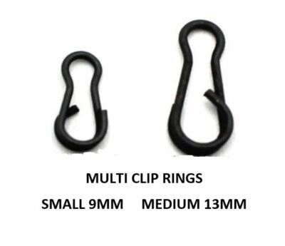 Multi Clips Carp Fishing Swivels Quick Change Flexi Chod Clips Rig Rings Links 