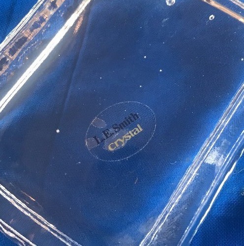 L. E. Smith Crystal Clear Glass Soap Dish Holder Rectangular 4.75