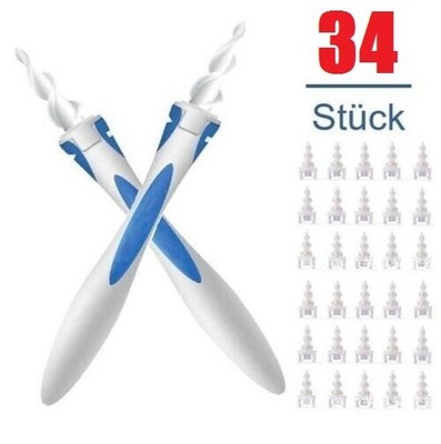 2 Stk Ear Wax Removal Tool Ear Wax Cleaner Q-Grips with 32Tipx