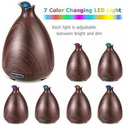 URPOWER Essential Oil Diffuser 130ml Wood Grain Ultrasonic Aromatherapy Oil and