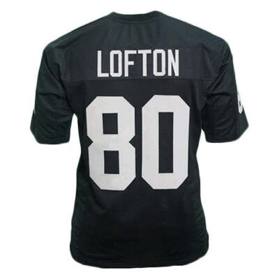 James Lofton Unsigned Oakland Black Football Jersey | eBay