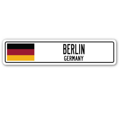 BERLIN GERMANY Street Sign German flag city country road wall gift