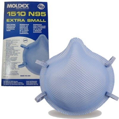 Moldex 1510 EXTRA SMALL Healthcare Face Covers - 1500 Series - Box 20 - USA Made