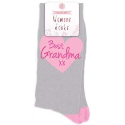 Best Grandma Socks Birthday Christmas Nan Nanny Gift 100% Polyester One Size 