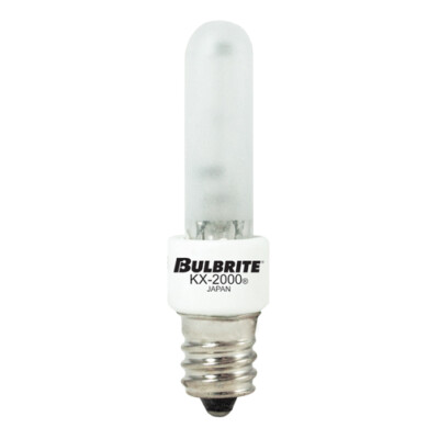 Bulbrite 473061 KX60FR/E12 Krypton Xenon 120V 60W T3 Candelabra E12 Frost 2700K
