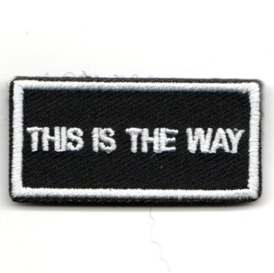FSS STAR WARS THIS IS THE WAY FLIGHT SUIT SLEEVE HOOK & LOOP BLACK PATCH