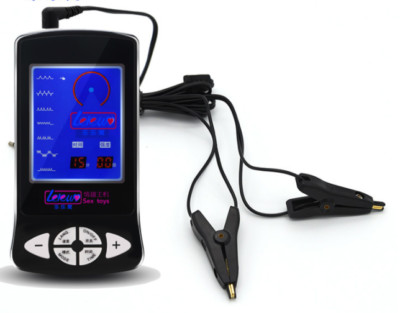 Body Clamps Clips Electric Led display Power Box Host Cable E-Stim Set